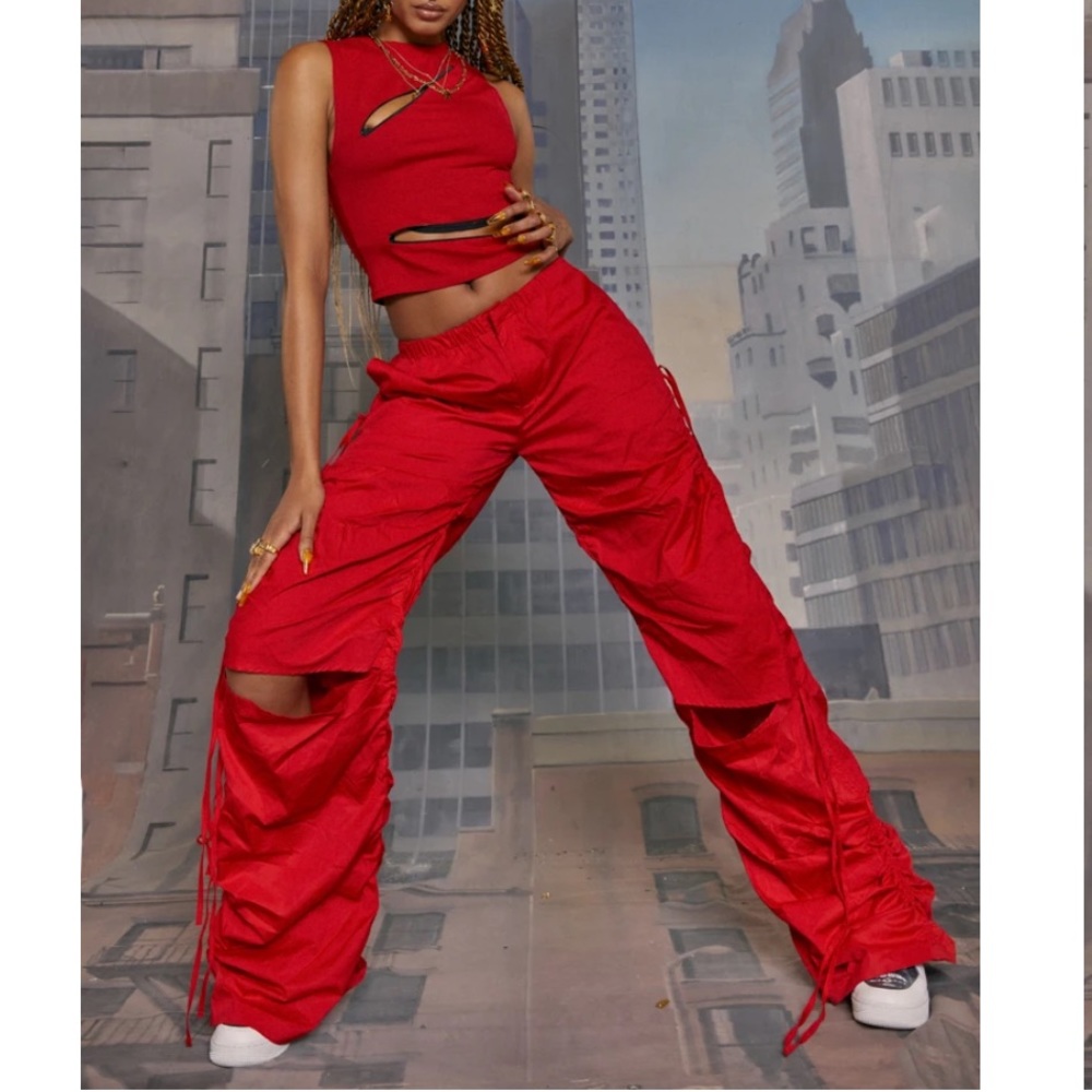 Jaded London red top and pants